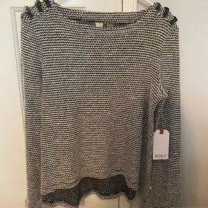 Roxy black and white sweater